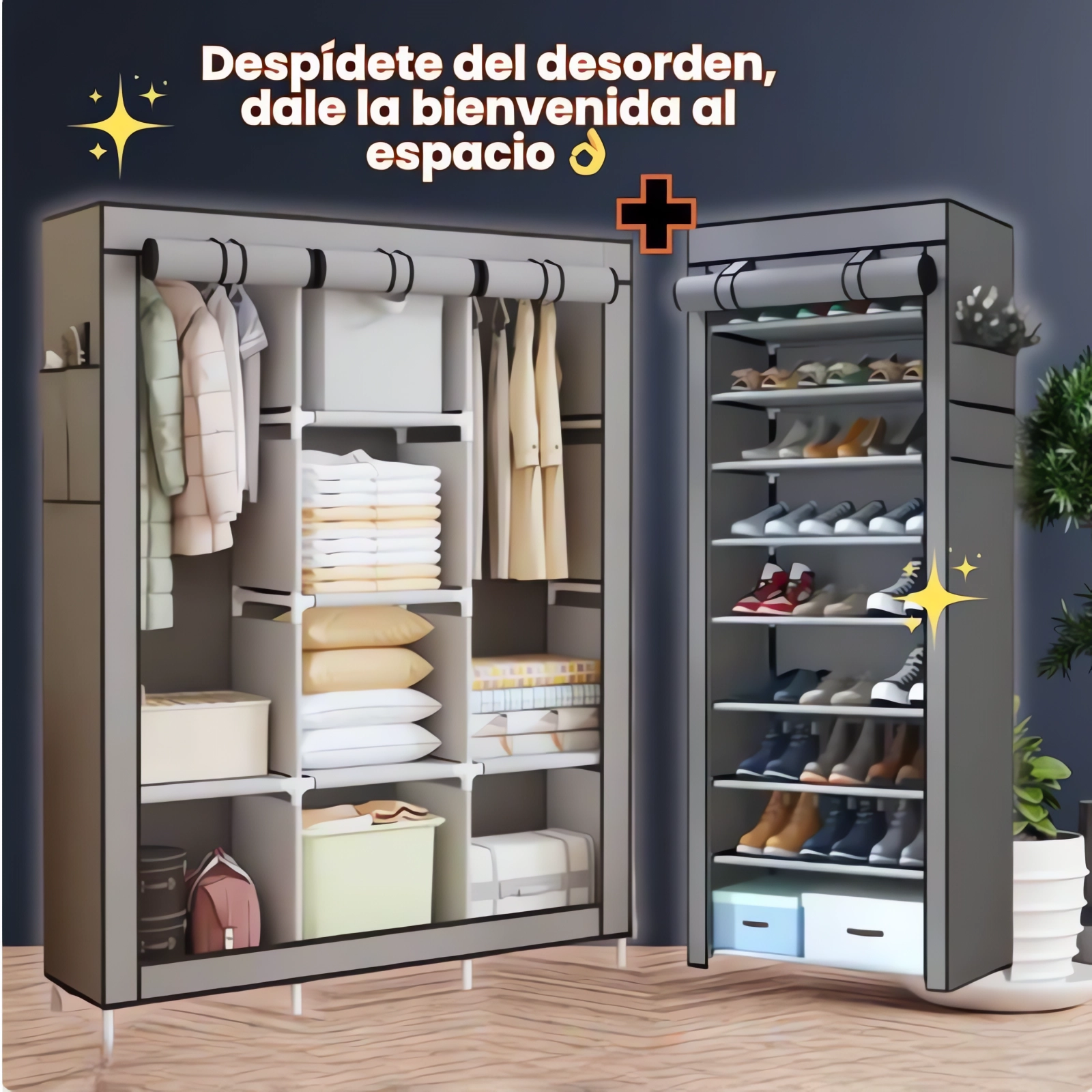 Combo Organizador de Ropa y Calzado